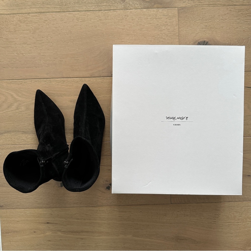 & Other Stories Pointy Sock Booties in Black Suede 38 - Picture 11 of 12